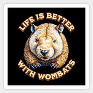 Life Is Better With Wombats Sticker